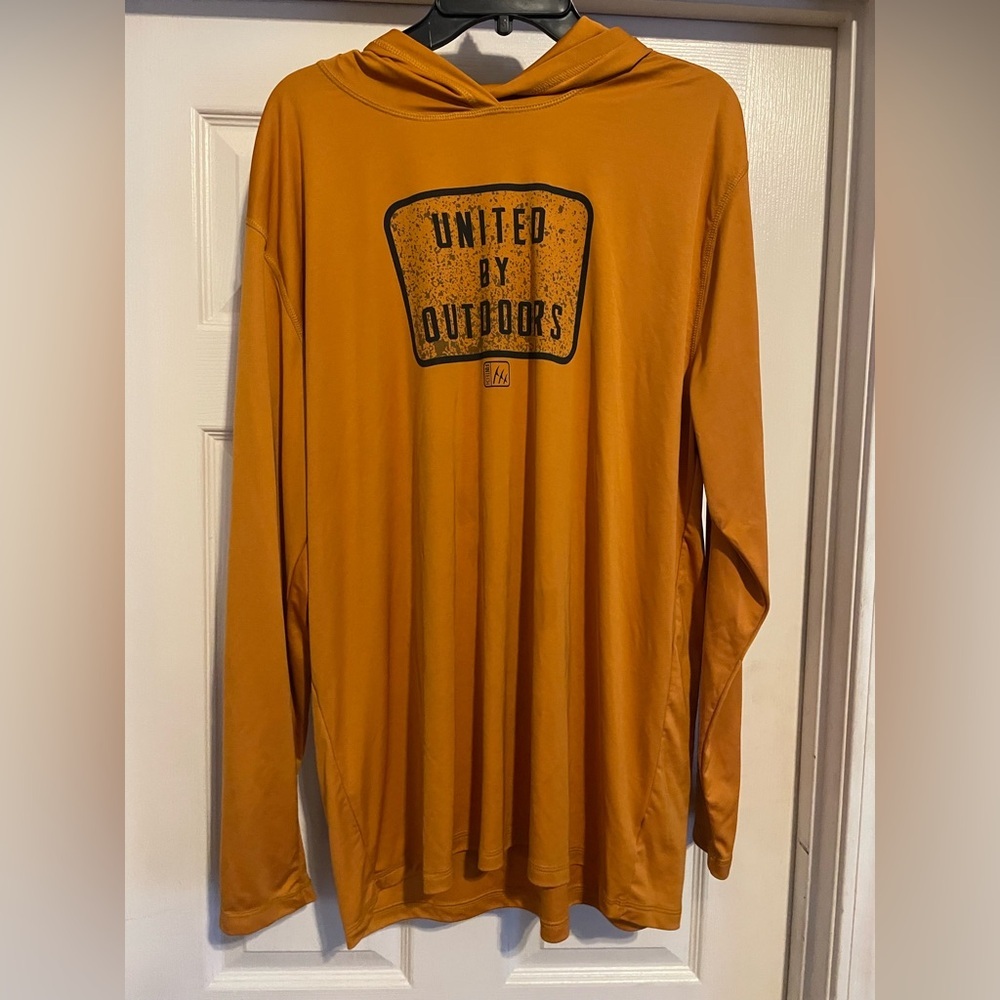 Fintech Men's Orange hooded shirt 2xl
